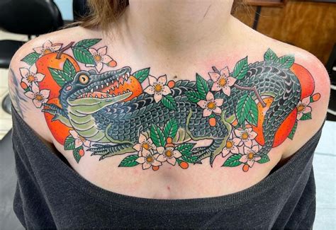 alligator tattoos|japanese alligator tattoo.